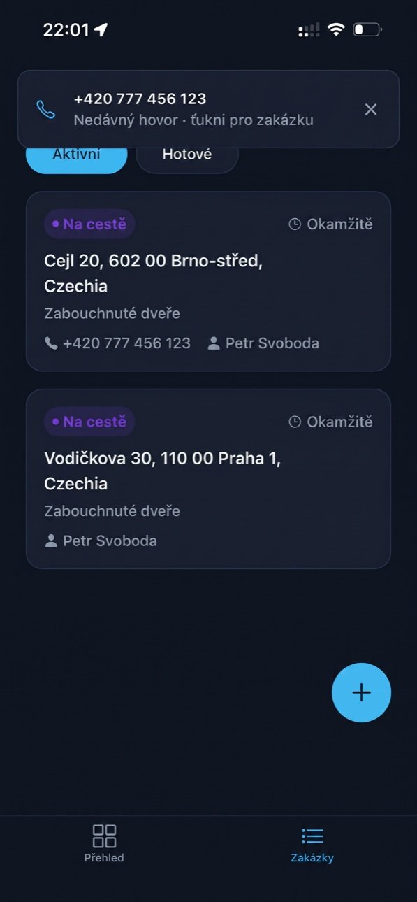Job list in dark mode